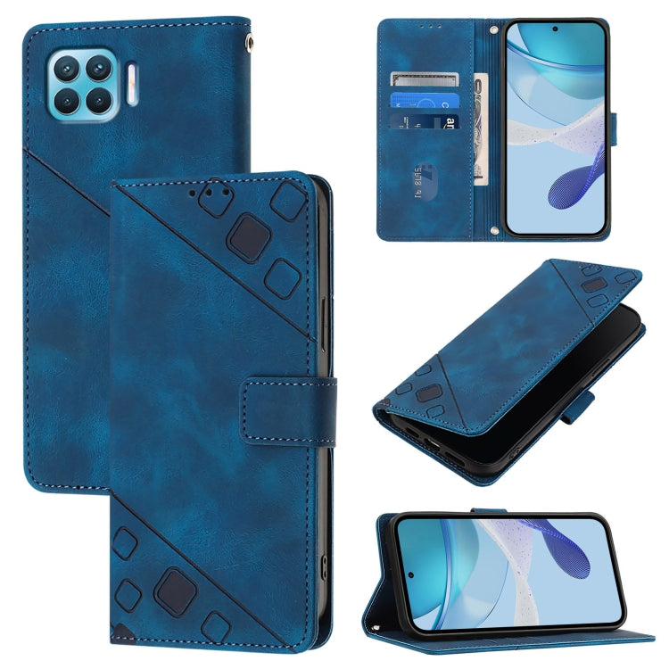 Skin-feel Embossed Leather Phone Case, For OPPO A32 2020 4G / A53 2020 4G, For OPPO A53s 4G / A33 2020 4G, For OPPO A11s 4G, For OPPO A15 / A15s / A35 2021, For OPPO F17 Pro / A93 2020 4G Global, For OPPO Reno4 Lite / Reno4 F                           ...