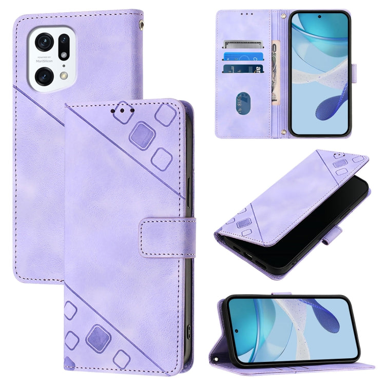 Skin-feel Embossed Leather Phone Case, For OPPO Reno9 A JP Version, For OPPO A38 4G Global, For OPPO Reno10 / Reno10 Pro Global, For OPPO A98 5G / F23 5G India, For OPPO A57s / A57e / A77s Global, For OPPO A57 4G / A77 4G Global, For OPPO Find X5 Pro  ...