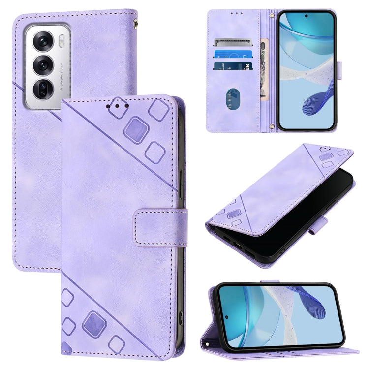 Skin-feel Embossed Leather Phone Case, For OPPO Reno13 F 5G Global, For OPPO A5 Pro China, For OPPO A80 5G EU Version, For OPPO K12x 5G Global, For OPPO A3 Pro 5G India, For OPPO Reno12 F 5G Global, For OPPO Reno12 Pro Global, For OPPO Reno12 5G Global