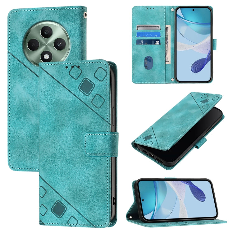 Skin-feel Embossed Leather Phone Case, For OPPO Reno13 F 5G Global, For OPPO A5 Pro China, For OPPO A80 5G EU Version, For OPPO K12x 5G Global, For OPPO A3 Pro 5G India, For OPPO Reno12 F 5G Global, For OPPO Reno12 Pro Global, For OPPO Reno12 5G Global