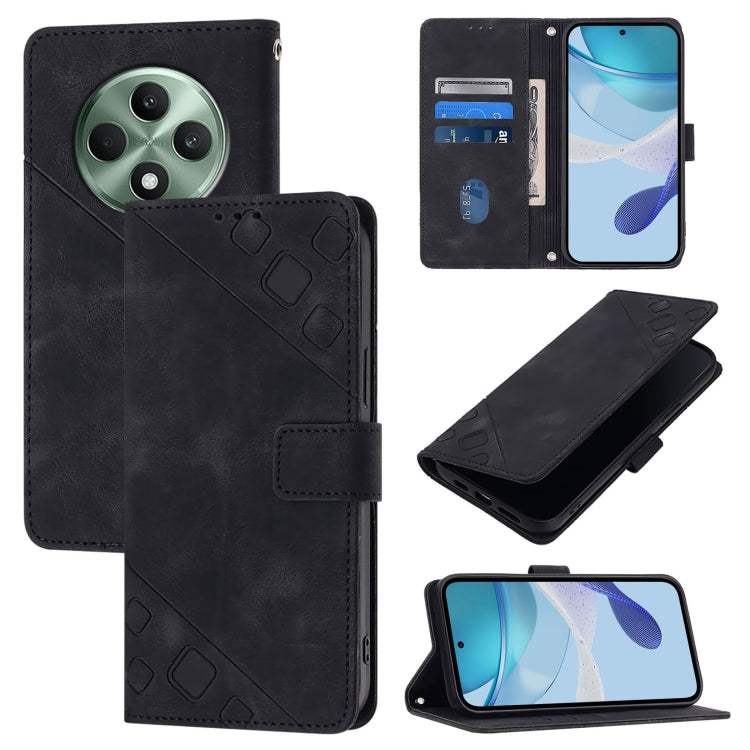 Skin-feel Embossed Leather Phone Case, For OPPO Reno13 F 5G Global, For OPPO A5 Pro China, For OPPO A80 5G EU Version, For OPPO K12x 5G Global, For OPPO A3 Pro 5G India, For OPPO Reno12 F 5G Global, For OPPO Reno12 Pro Global, For OPPO Reno12 5G Global