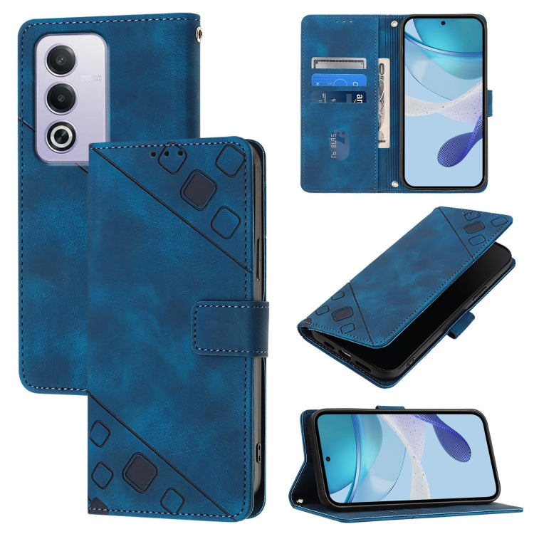 Skin-feel Embossed Leather Phone Case, For OPPO A2 Pro 5G / A3 Pro 5G, For OPPO A3 Pro 5G Global, For OPPO F25 Pro 5G India, For OPPO Reno 11F 5G Global, For OPPO Find X7, For OPPO Reno11 5G Global, For OPPO Reno11 Pro 5G Global, For OPPO Find X7 Ultra