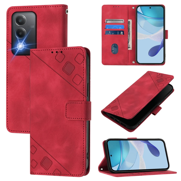 Skin-feel Embossed Leather Phone Case, For OPPO Reno13 F 5G Global, For OPPO A5 Pro China, For OPPO A80 5G EU Version, For OPPO K12x 5G Global, For OPPO A3 Pro 5G India, For OPPO Reno12 F 5G Global, For OPPO Reno12 Pro Global, For OPPO Reno12 5G Global