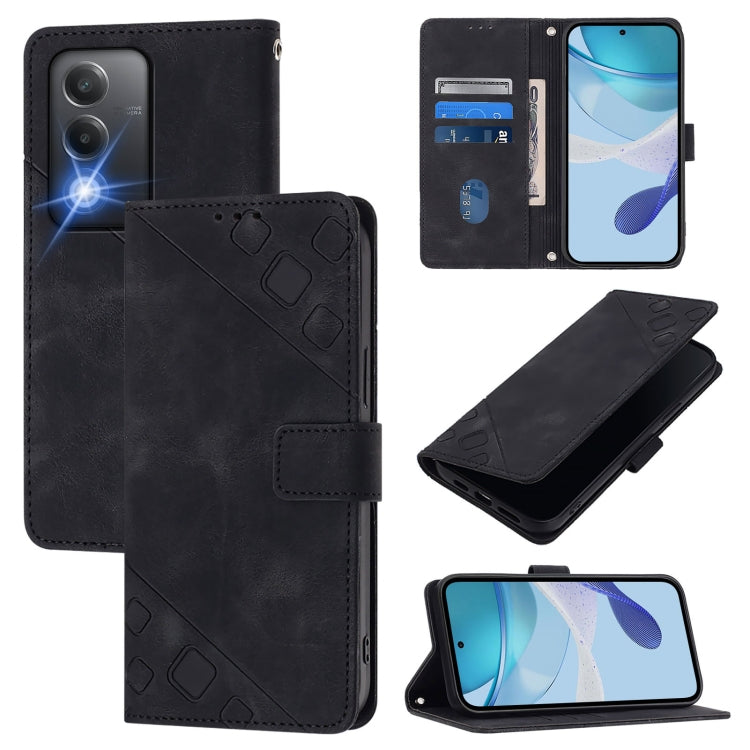 Skin-feel Embossed Leather Phone Case, For OPPO Reno13 F 5G Global, For OPPO A5 Pro China, For OPPO A80 5G EU Version, For OPPO K12x 5G Global, For OPPO A3 Pro 5G India, For OPPO Reno12 F 5G Global, For OPPO Reno12 Pro Global, For OPPO Reno12 5G Global