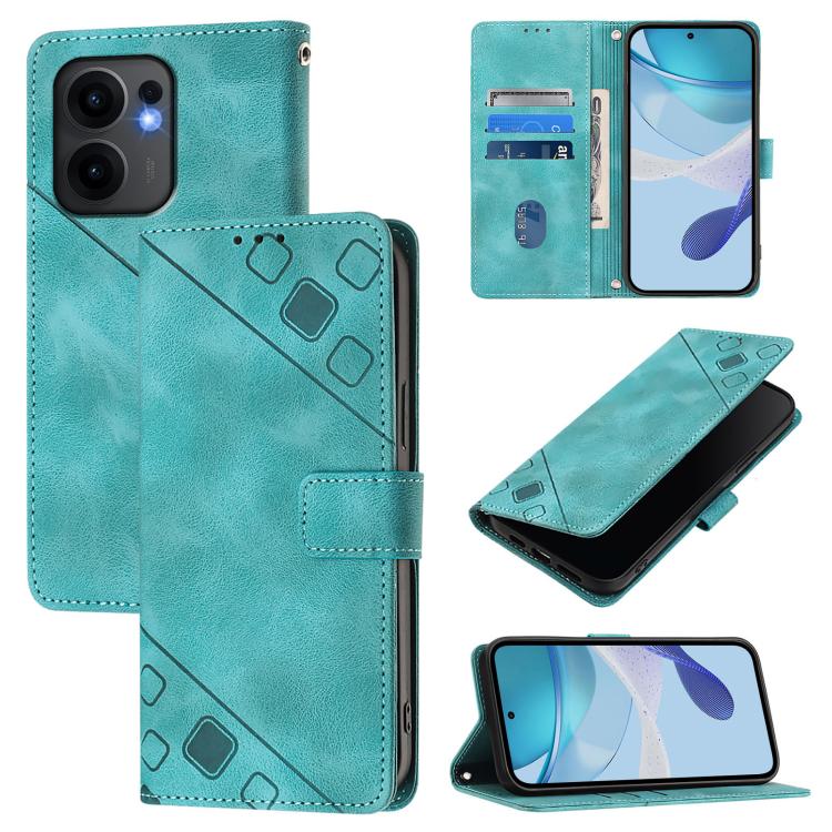 Skin-feel Embossed Leather Phone Case, For OPPO Reno13 F 5G Global, For OPPO A5 Pro China, For OPPO A80 5G EU Version, For OPPO K12x 5G Global, For OPPO A3 Pro 5G India, For OPPO Reno12 F 5G Global, For OPPO Reno12 Pro Global, For OPPO Reno12 5G Global
