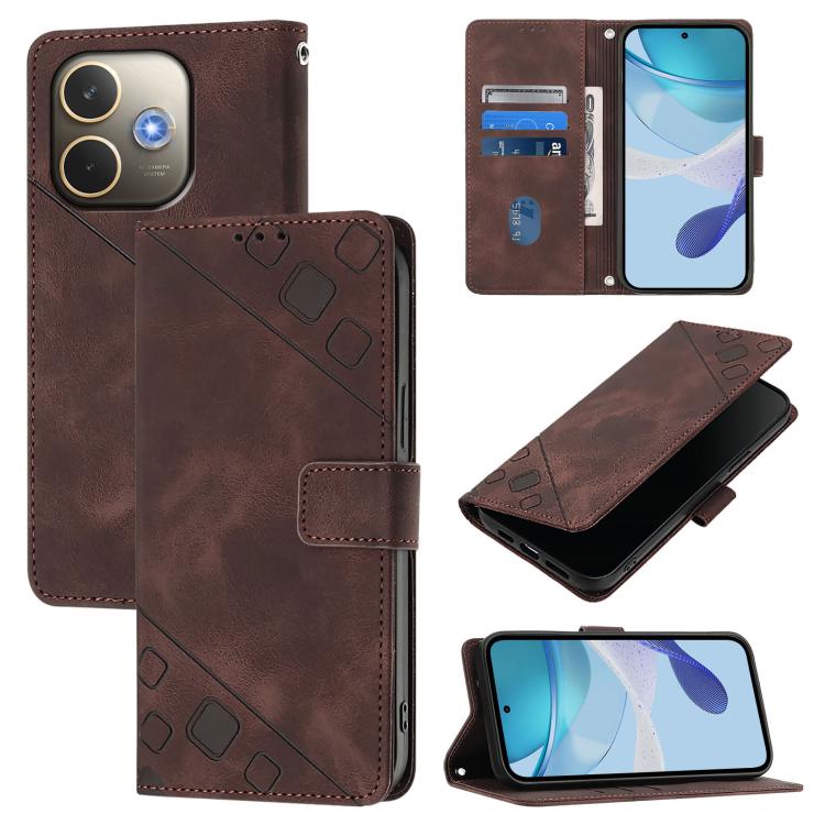 Skin-feel Embossed Leather Phone Case, For OPPO K13 Turbo 5G, For OPPO Reno14 F 5G, For OPPO A5x 4G Global / 5G Global, For OPPO A5 5G Global / A3 Pro 5G Global, For OPPO Reno14 Pro 5G Global, For OPPO Reno14 5G Global, For OPPO A5 Pro 5G Global       ...