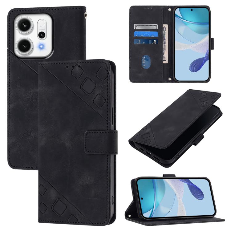 Skin-feel Embossed Leather Phone Case, For OPPO K13 Turbo 5G, For OPPO Reno14 F 5G, For OPPO A5x 4G Global / 5G Global, For OPPO A5 5G Global / A3 Pro 5G Global, For OPPO Reno14 Pro 5G Global, For OPPO Reno14 5G Global, For OPPO A5 Pro 5G Global       ...