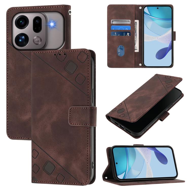 Skin-feel Embossed Leather Phone Case, For OPPO Reno16 F / Reno16 FS 5G, For OPPO Reno16 / Reno16 Pro 5G Global, For OPPO Find X9s Pro 5G, For OPPO Find X9 Ultra, For OPPO A6s Pro 4G, For OPPO Find X9, For OPPO A6 GT 5G, For OPPO Find X9 Pro