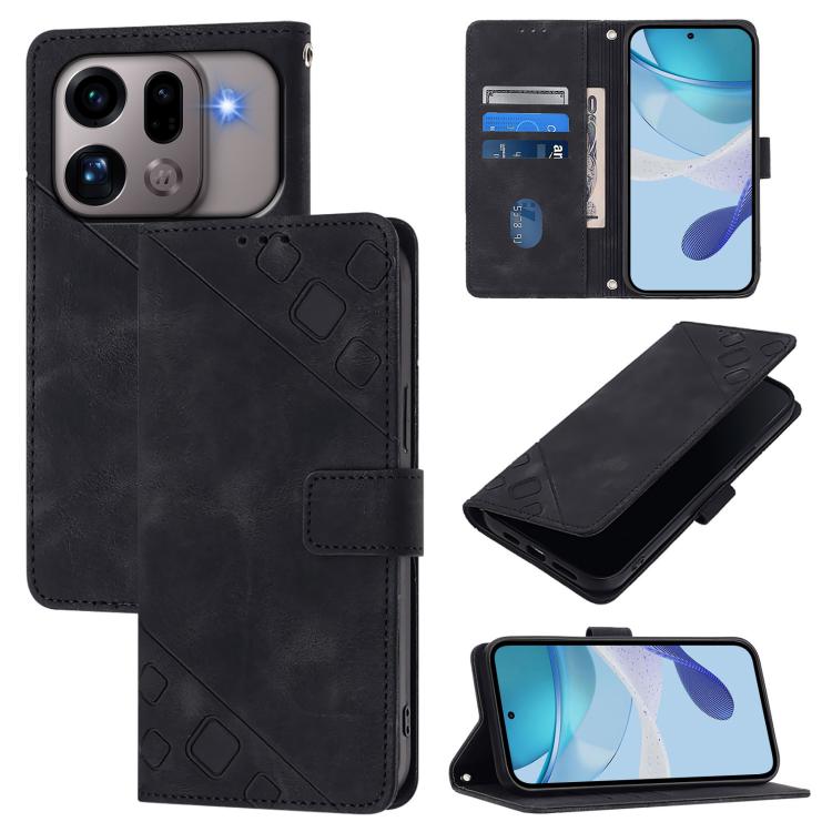 Skin-feel Embossed Leather Phone Case, For OPPO Reno16 F / Reno16 FS 5G, For OPPO Reno16 / Reno16 Pro 5G Global, For OPPO Find X9s Pro 5G, For OPPO Find X9 Ultra, For OPPO A6s Pro 4G, For OPPO Find X9, For OPPO A6 GT 5G, For OPPO Find X9 Pro