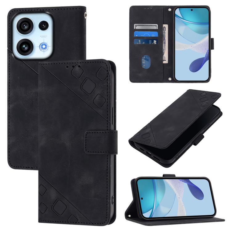 Skin-feel Embossed Leather Phone Case, For OPPO Reno16 F / Reno16 FS 5G, For OPPO Reno16 / Reno16 Pro 5G Global, For OPPO Find X9s Pro 5G, For OPPO Find X9 Ultra, For OPPO A6s Pro 4G, For OPPO Find X9, For OPPO A6 GT 5G, For OPPO Find X9 Pro
