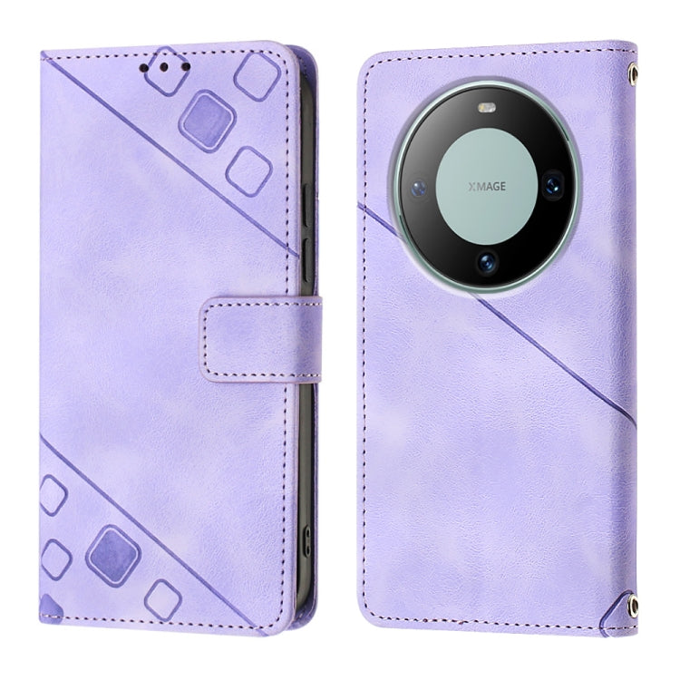 Skin Feel Embossed Leather Phone Case, For Huawei Mate 60 Pro, For Huawei P60 Art, For Huawei P60 / P60 Pro, For Huawei Enjoy 50 Pro / Nova Y90, For Huawei Nova 9 SE, For Huawei Nova 9 Pro, For Huawei Nova 9, For Huawei Nova 8i