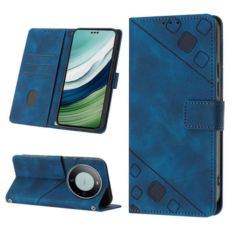 Skin Feel Embossed Leather Phone Case, For Huawei Mate 60 Pro, For Huawei P60 Art, For Huawei P60 / P60 Pro, For Huawei Enjoy 50 Pro / Nova Y90, For Huawei Nova 9 SE, For Huawei Nova 9 Pro, For Huawei Nova 9, For Huawei Nova 8i