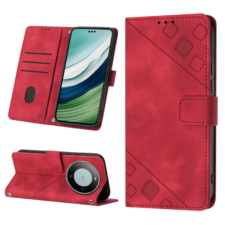 Skin Feel Embossed Leather Phone Case, For Huawei Mate 60 Pro, For Huawei P60 Art, For Huawei P60 / P60 Pro, For Huawei Enjoy 50 Pro / Nova Y90, For Huawei Nova 9 SE, For Huawei Nova 9 Pro, For Huawei Nova 9, For Huawei Nova 8i