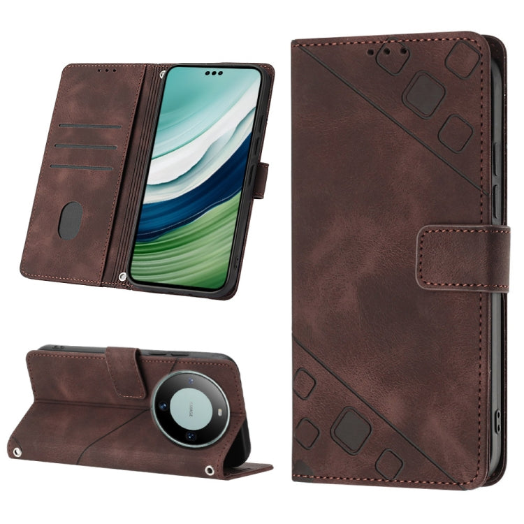 Skin Feel Embossed Leather Phone Case, For Huawei Mate 60 Pro, For Huawei P60 Art, For Huawei P60 / P60 Pro, For Huawei Enjoy 50 Pro / Nova Y90, For Huawei Nova 9 SE, For Huawei Nova 9 Pro, For Huawei Nova 9, For Huawei Nova 8i