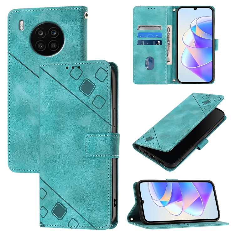 Skin Feel Embossed Leather Phone Case, For Huawei Mate 60 Pro, For Huawei P60 Art, For Huawei P60 / P60 Pro, For Huawei Enjoy 50 Pro / Nova Y90, For Huawei Nova 9 SE, For Huawei Nova 9 Pro, For Huawei Nova 9, For Huawei Nova 8i