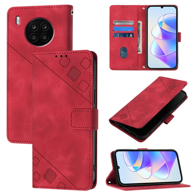 Skin Feel Embossed Leather Phone Case, For Huawei Mate 60 Pro, For Huawei P60 Art, For Huawei P60 / P60 Pro, For Huawei Enjoy 50 Pro / Nova Y90, For Huawei Nova 9 SE, For Huawei Nova 9 Pro, For Huawei Nova 9, For Huawei Nova 8i