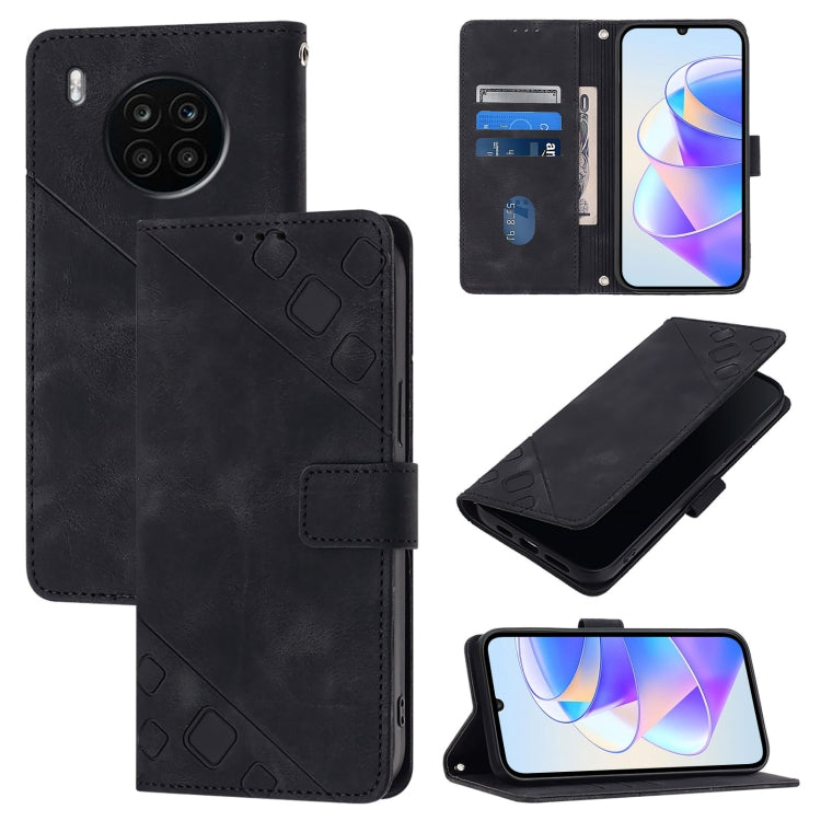 Skin Feel Embossed Leather Phone Case, For Huawei Mate 60 Pro, For Huawei P60 Art, For Huawei P60 / P60 Pro, For Huawei Enjoy 50 Pro / Nova Y90, For Huawei Nova 9 SE, For Huawei Nova 9 Pro, For Huawei Nova 9, For Huawei Nova 8i