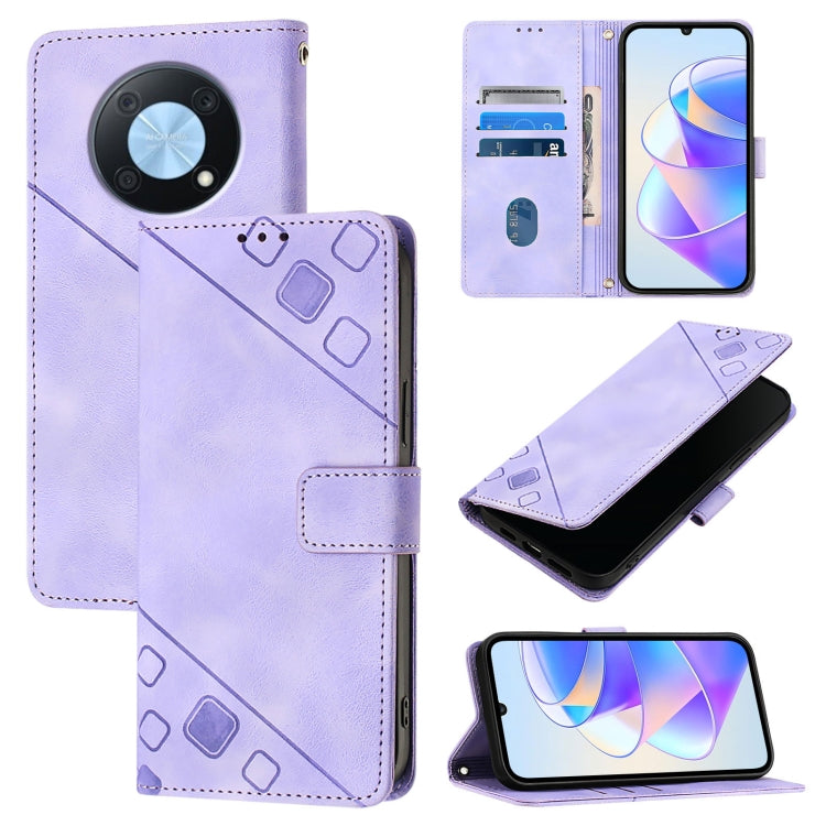 Skin Feel Embossed Leather Phone Case, For Huawei Mate 60 Pro, For Huawei P60 Art, For Huawei P60 / P60 Pro, For Huawei Enjoy 50 Pro / Nova Y90, For Huawei Nova 9 SE, For Huawei Nova 9 Pro, For Huawei Nova 9, For Huawei Nova 8i