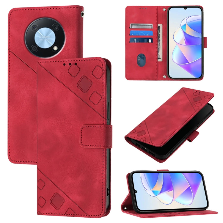 Skin Feel Embossed Leather Phone Case, For Huawei Mate 60 Pro, For Huawei P60 Art, For Huawei P60 / P60 Pro, For Huawei Enjoy 50 Pro / Nova Y90, For Huawei Nova 9 SE, For Huawei Nova 9 Pro, For Huawei Nova 9, For Huawei Nova 8i