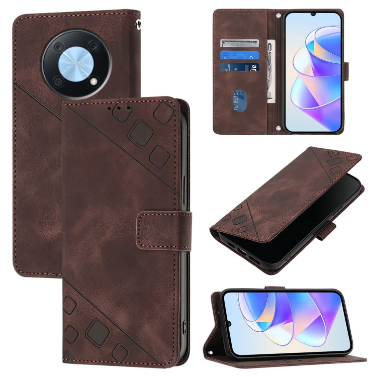 Skin Feel Embossed Leather Phone Case, For Huawei Mate 60 Pro, For Huawei P60 Art, For Huawei P60 / P60 Pro, For Huawei Enjoy 50 Pro / Nova Y90, For Huawei Nova 9 SE, For Huawei Nova 9 Pro, For Huawei Nova 9, For Huawei Nova 8i