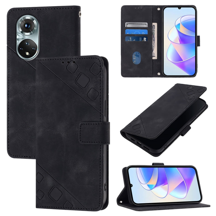 Skin Feel Embossed Leather Phone Case, For Huawei Mate 60 Pro, For Huawei P60 Art, For Huawei P60 / P60 Pro, For Huawei Enjoy 50 Pro / Nova Y90, For Huawei Nova 9 SE, For Huawei Nova 9 Pro, For Huawei Nova 9, For Huawei Nova 8i