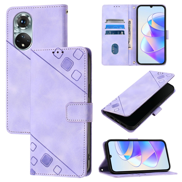 Skin Feel Embossed Leather Phone Case, For Huawei Mate 60 Pro, For Huawei P60 Art, For Huawei P60 / P60 Pro, For Huawei Enjoy 50 Pro / Nova Y90, For Huawei Nova 9 SE, For Huawei Nova 9 Pro, For Huawei Nova 9, For Huawei Nova 8i