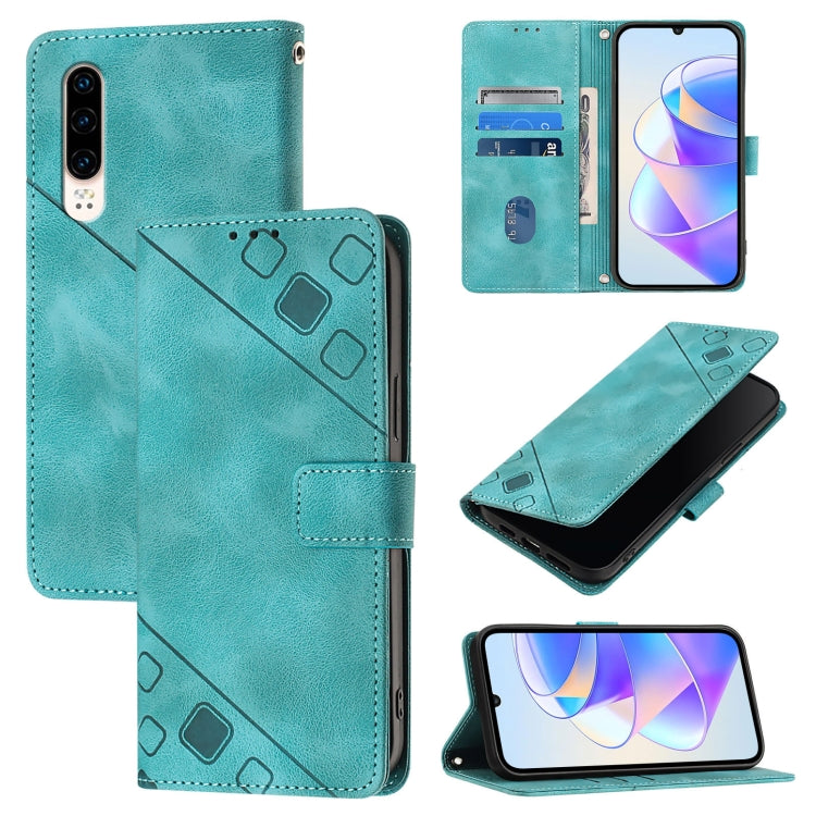 Skin Feel Embossed Leather Phone Case, For Huawei P50 Pro, For Huawei P50, For Huawei Enjoy 20 SE / P smart 2021 / Y7a, For Huawei P40 Pro, For Huawei P40, For Huawei P30