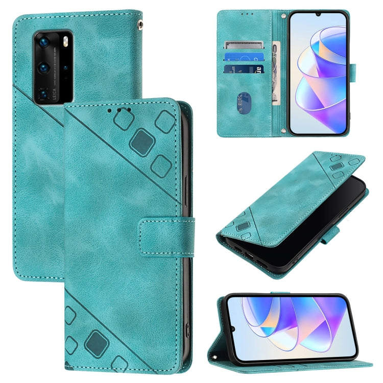 Skin Feel Embossed Leather Phone Case, For Huawei P50 Pro, For Huawei P50, For Huawei Enjoy 20 SE / P smart 2021 / Y7a, For Huawei P40 Pro, For Huawei P40, For Huawei P30