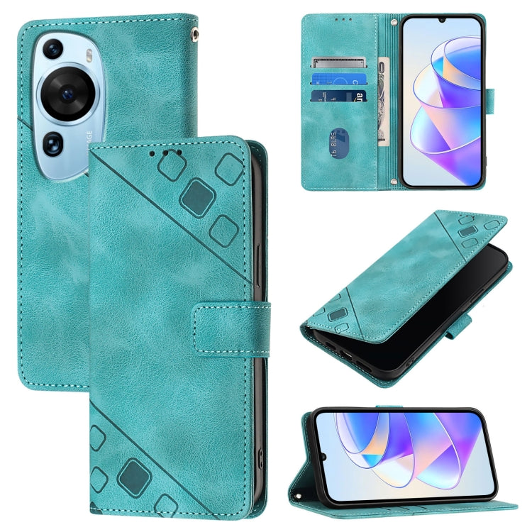 Skin Feel Embossed Leather Phone Case, For Huawei Mate 60 Pro, For Huawei P60 Art, For Huawei P60 / P60 Pro, For Huawei Enjoy 50 Pro / Nova Y90, For Huawei Nova 9 SE, For Huawei Nova 9 Pro, For Huawei Nova 9, For Huawei Nova 8i
