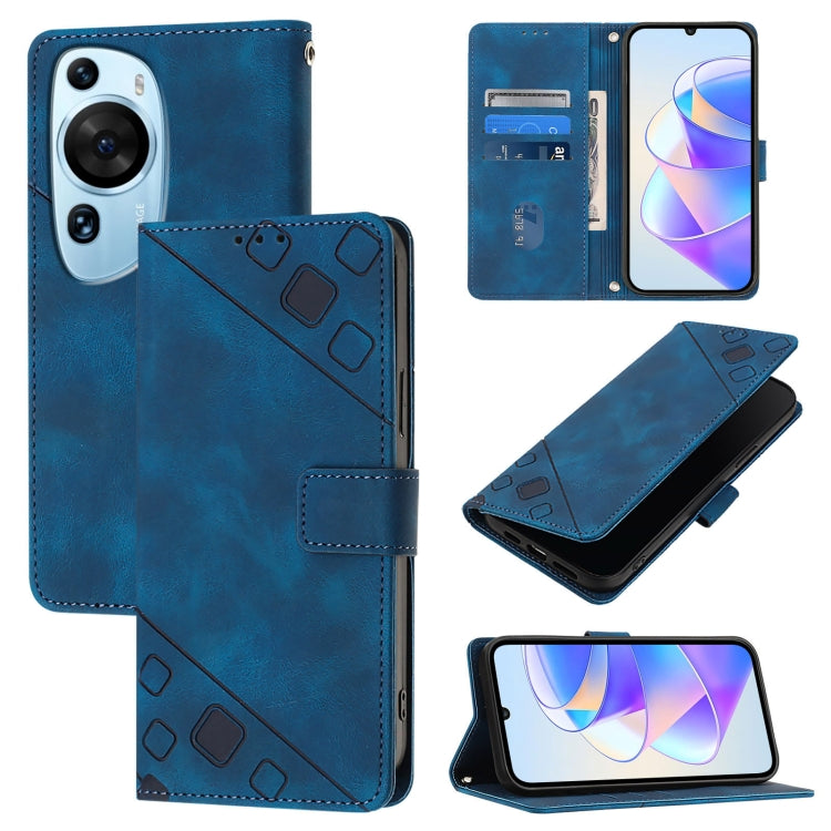 Skin Feel Embossed Leather Phone Case, For Huawei Mate 60 Pro, For Huawei P60 Art, For Huawei P60 / P60 Pro, For Huawei Enjoy 50 Pro / Nova Y90, For Huawei Nova 9 SE, For Huawei Nova 9 Pro, For Huawei Nova 9, For Huawei Nova 8i