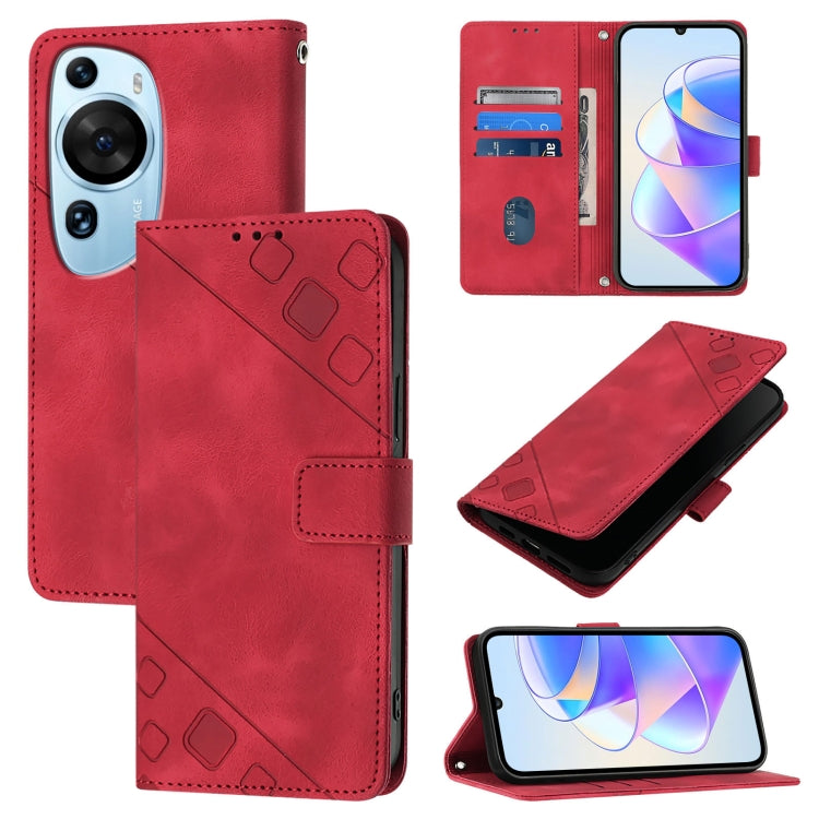 Skin Feel Embossed Leather Phone Case, For Huawei Mate 60 Pro, For Huawei P60 Art, For Huawei P60 / P60 Pro, For Huawei Enjoy 50 Pro / Nova Y90, For Huawei Nova 9 SE, For Huawei Nova 9 Pro, For Huawei Nova 9, For Huawei Nova 8i