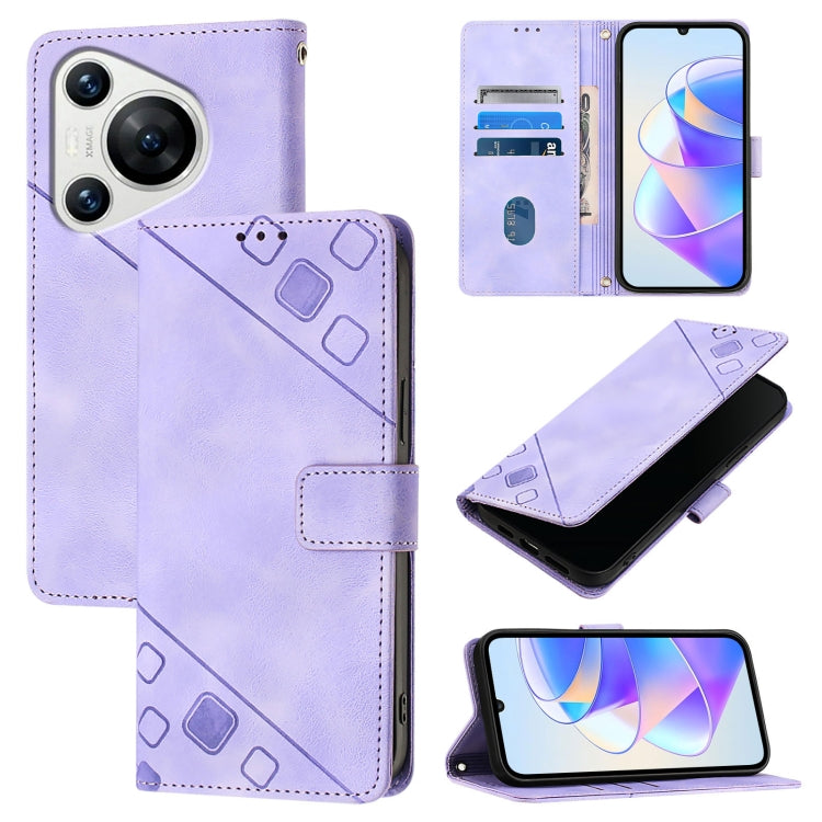 Skin Feel Embossed Leather Phone Case, For Huawei nova 14 5G, For Huawei nova 13 Pro, For Huawei nova 13 / nova 12, For Huawei Nova 12i Global, For Huawei Nova 12s Global, For Huawei Pura 70 Pro, For Huawei Pura 70, For Huawei Mate 60