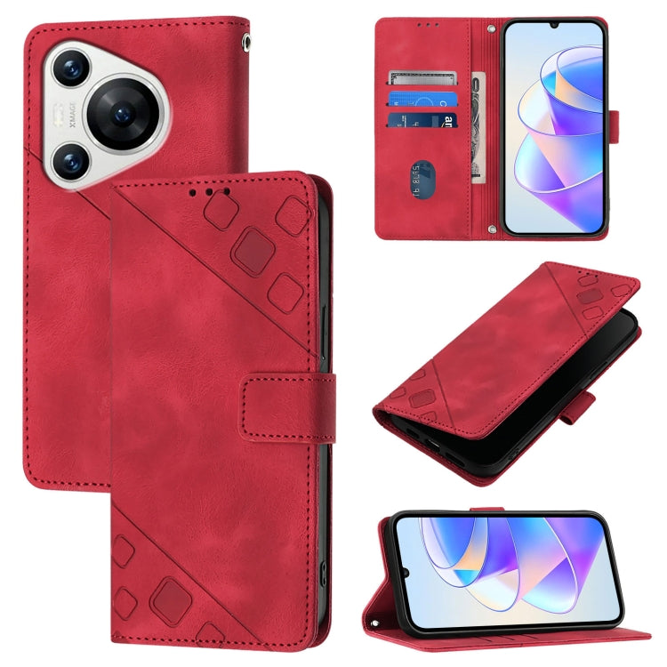 Skin Feel Embossed Leather Phone Case, For Huawei nova 14 5G, For Huawei nova 13 Pro, For Huawei nova 13 / nova 12, For Huawei Nova 12i Global, For Huawei Nova 12s Global, For Huawei Pura 70 Pro, For Huawei Pura 70, For Huawei Mate 60