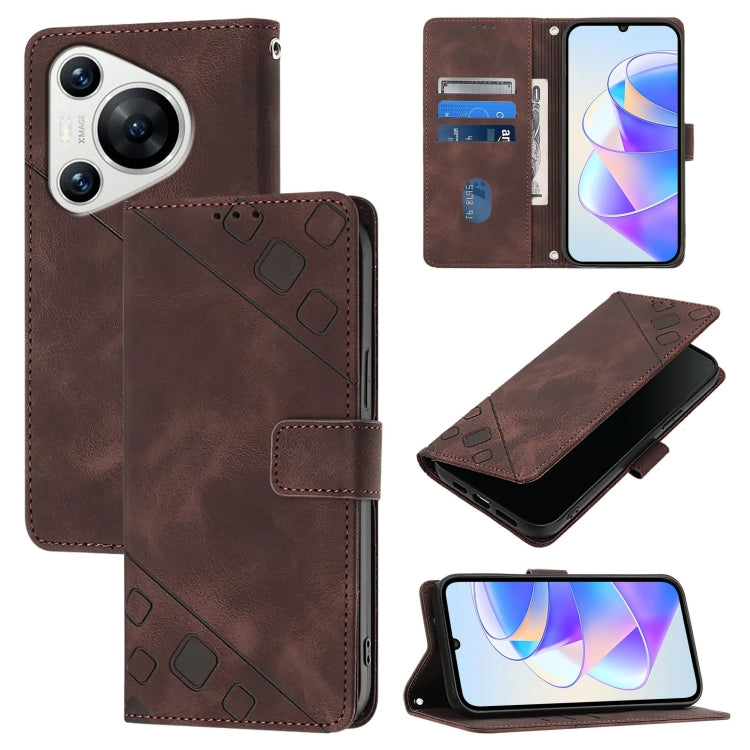 Skin Feel Embossed Leather Phone Case, For Huawei nova 14 5G, For Huawei nova 13 Pro, For Huawei nova 13 / nova 12, For Huawei Nova 12i Global, For Huawei Nova 12s Global, For Huawei Pura 70 Pro, For Huawei Pura 70, For Huawei Mate 60
