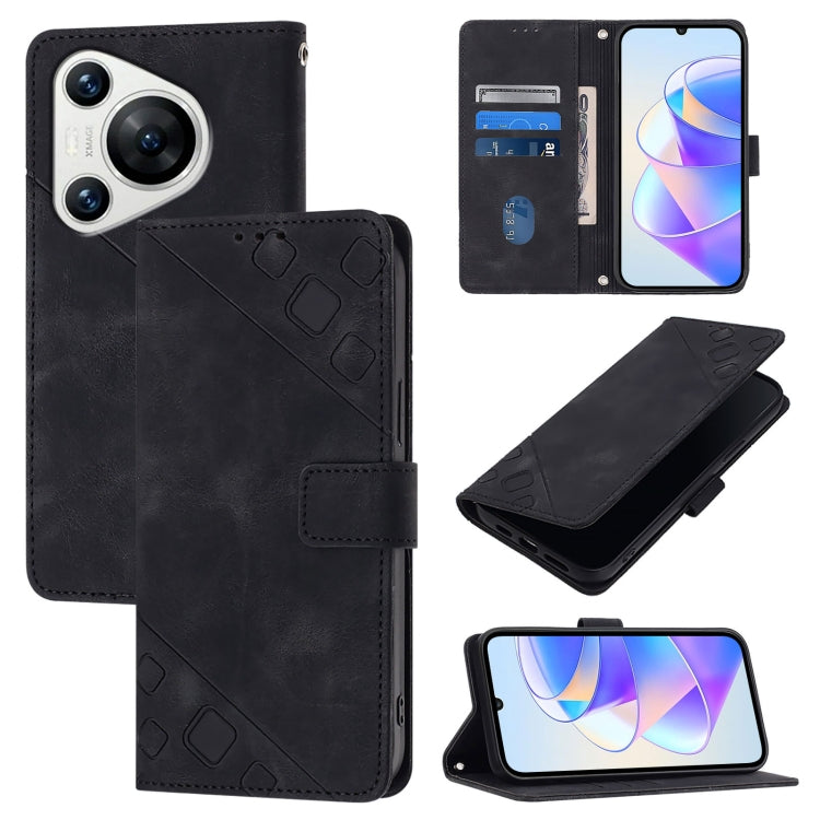 Skin Feel Embossed Leather Phone Case, For Huawei nova 14 5G, For Huawei nova 13 Pro, For Huawei nova 13 / nova 12, For Huawei Nova 12i Global, For Huawei Nova 12s Global, For Huawei Pura 70 Pro, For Huawei Pura 70, For Huawei Mate 60