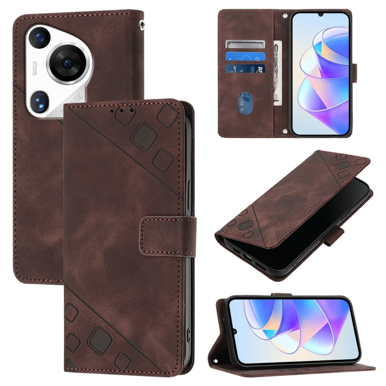 Skin Feel Embossed Leather Phone Case, For Huawei nova 14 5G, For Huawei nova 13 Pro, For Huawei nova 13 / nova 12, For Huawei Nova 12i Global, For Huawei Nova 12s Global, For Huawei Pura 70 Pro, For Huawei Pura 70, For Huawei Mate 60