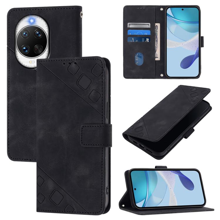 Skin Feel Embossed Leather Phone Case, For Huawei nova 14 Lite 5G / nova 15 / 16z, For Huawei nova 16 5G, For Huawei Pura 90 Pro Max 5G, For Huawei Pura 90 Pro 5G, For Huawei Mate 70 Air 5G, For Huawei Enjoy 80s 4G, For Huawei nova 14 Ultra 5G         ...