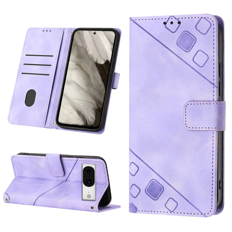 Skin-feel Embossed Leather Phone Case, For Google Pixel 8 Pro, For Google Pixel 8, For Google Pixel 7a, For Google Pixel 7 Pro 5G, For Google Pixel 7 5G, For Google Pixel 6a, For Google Pixel 6 Pro, For Google Pixel 6
