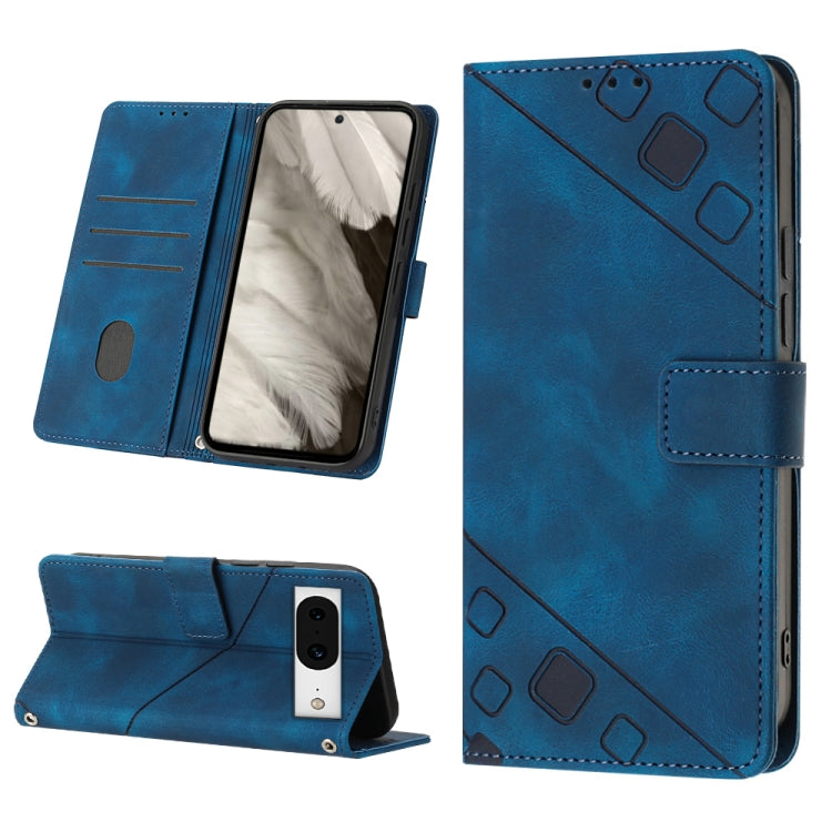 Skin-feel Embossed Leather Phone Case, For Google Pixel 8 Pro, For Google Pixel 8, For Google Pixel 7a, For Google Pixel 7 Pro 5G, For Google Pixel 7 5G, For Google Pixel 6a, For Google Pixel 6 Pro, For Google Pixel 6