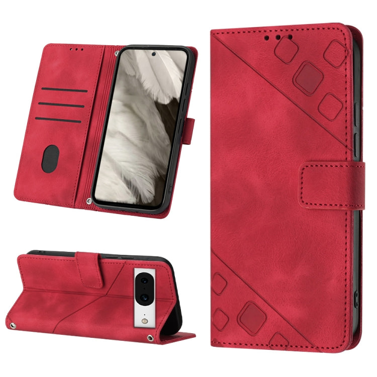 Skin-feel Embossed Leather Phone Case, For Google Pixel 8 Pro, For Google Pixel 8, For Google Pixel 7a, For Google Pixel 7 Pro 5G, For Google Pixel 7 5G, For Google Pixel 6a, For Google Pixel 6 Pro, For Google Pixel 6