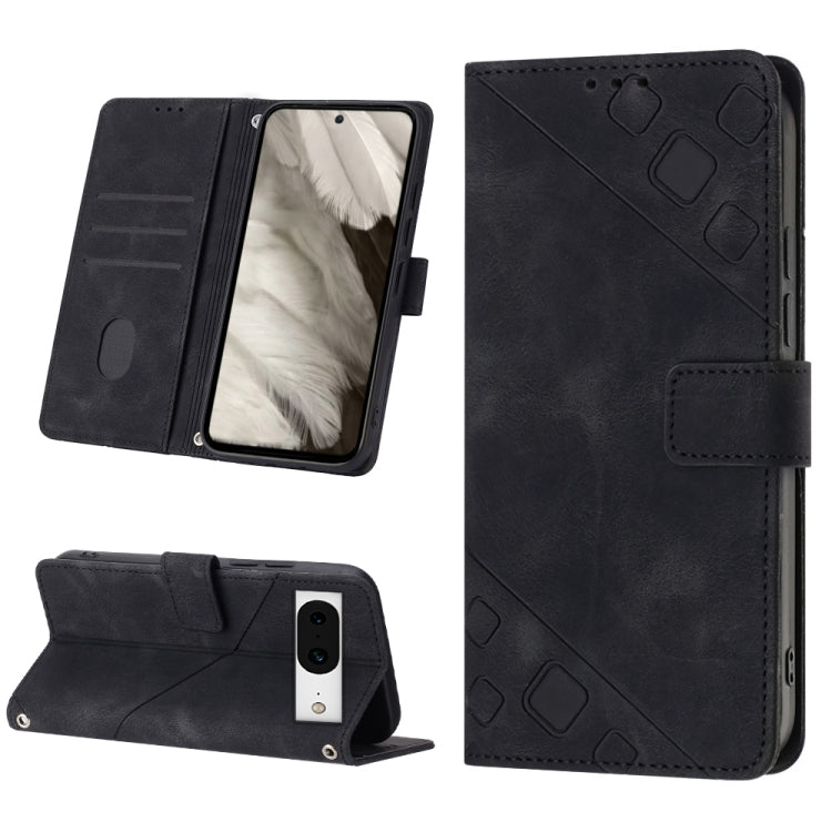 Skin-feel Embossed Leather Phone Case, For Google Pixel 8 Pro, For Google Pixel 8, For Google Pixel 7a, For Google Pixel 7 Pro 5G, For Google Pixel 7 5G, For Google Pixel 6a, For Google Pixel 6 Pro, For Google Pixel 6