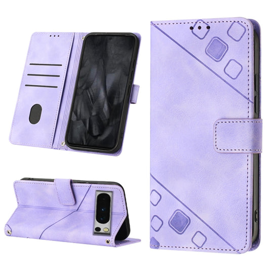 Skin-feel Embossed Leather Phone Case, For Google Pixel 8 Pro, For Google Pixel 8, For Google Pixel 7a, For Google Pixel 7 Pro 5G, For Google Pixel 7 5G, For Google Pixel 6a, For Google Pixel 6 Pro, For Google Pixel 6