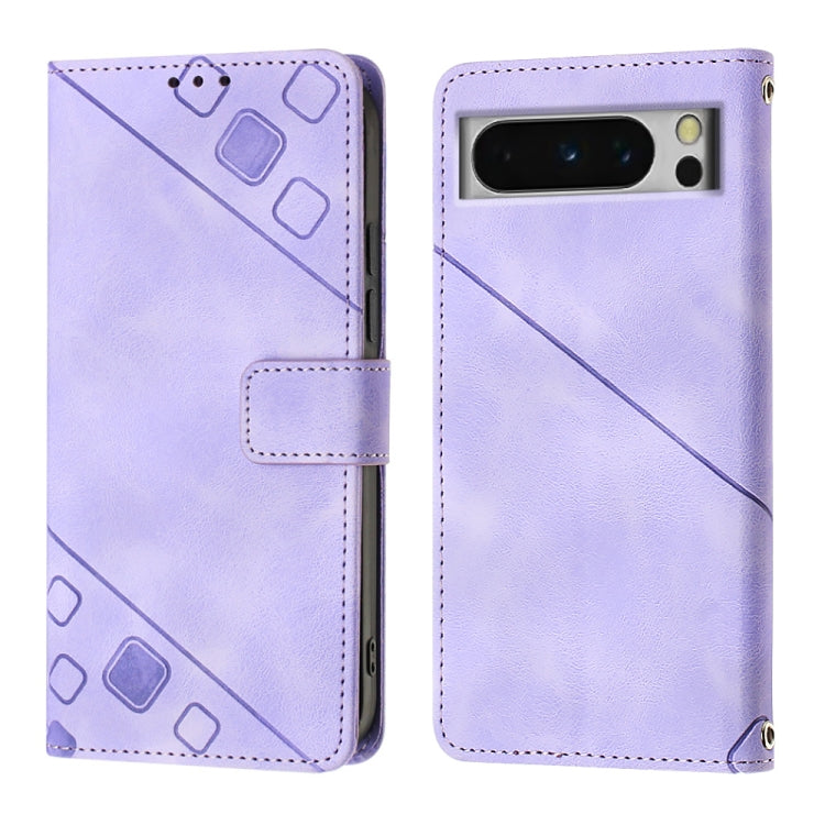 Skin-feel Embossed Leather Phone Case, For Google Pixel 8 Pro, For Google Pixel 8, For Google Pixel 7a, For Google Pixel 7 Pro 5G, For Google Pixel 7 5G, For Google Pixel 6a, For Google Pixel 6 Pro, For Google Pixel 6