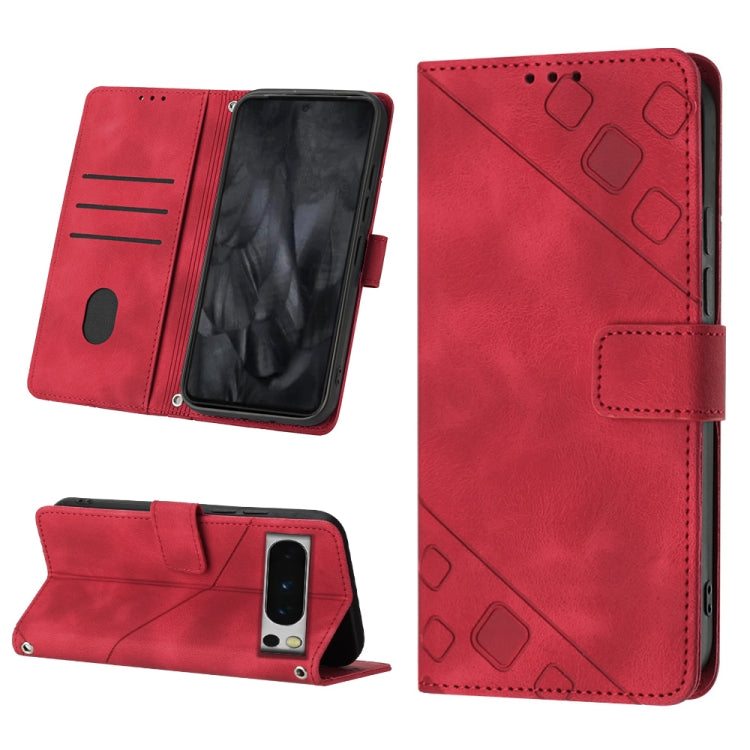 Skin-feel Embossed Leather Phone Case, For Google Pixel 8 Pro, For Google Pixel 8, For Google Pixel 7a, For Google Pixel 7 Pro 5G, For Google Pixel 7 5G, For Google Pixel 6a, For Google Pixel 6 Pro, For Google Pixel 6