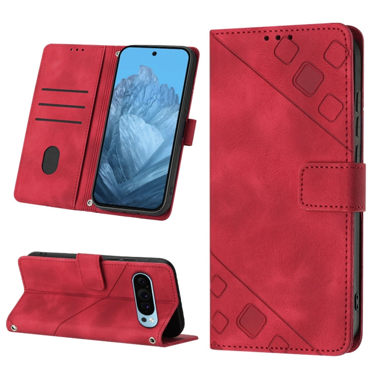 Skin-feel Embossed Leather Phone Case, For Google Pixel 11 Pro XL, For Google Pixel 11 Pro / 11, For Google Pixel 10 Pro XL 5G Global, For Google Pixel 10 5G Global, For Google Pixel 9a, For Google Pixel 9 Pro XL, For Google Pixel 9 / 9 Pro            ...