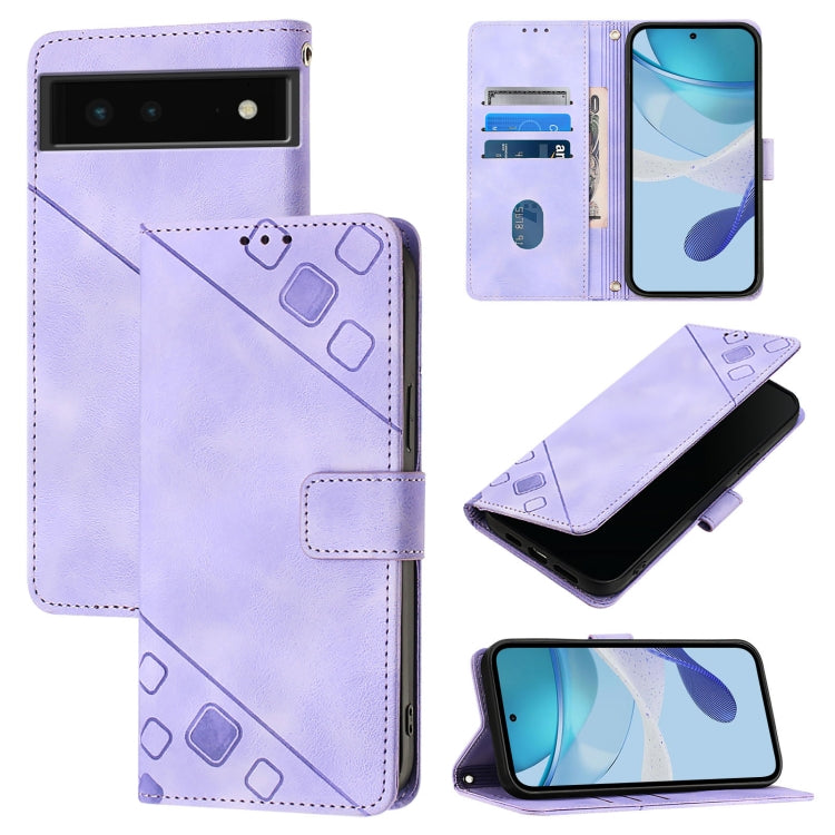 Skin-feel Embossed Leather Phone Case, For Google Pixel 8 Pro, For Google Pixel 8, For Google Pixel 7a, For Google Pixel 7 Pro 5G, For Google Pixel 7 5G, For Google Pixel 6a, For Google Pixel 6 Pro, For Google Pixel 6