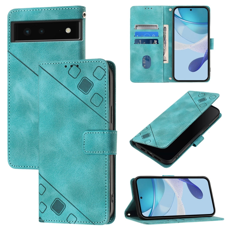 Skin-feel Embossed Leather Phone Case, For Google Pixel 8 Pro, For Google Pixel 8, For Google Pixel 7a, For Google Pixel 7 Pro 5G, For Google Pixel 7 5G, For Google Pixel 6a, For Google Pixel 6 Pro, For Google Pixel 6