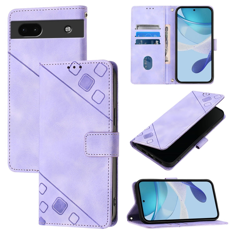 Skin-feel Embossed Leather Phone Case, For Google Pixel 8 Pro, For Google Pixel 8, For Google Pixel 7a, For Google Pixel 7 Pro 5G, For Google Pixel 7 5G, For Google Pixel 6a, For Google Pixel 6 Pro, For Google Pixel 6