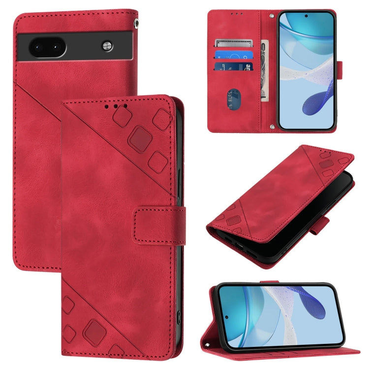 Skin-feel Embossed Leather Phone Case, For Google Pixel 8 Pro, For Google Pixel 8, For Google Pixel 7a, For Google Pixel 7 Pro 5G, For Google Pixel 7 5G, For Google Pixel 6a, For Google Pixel 6 Pro, For Google Pixel 6