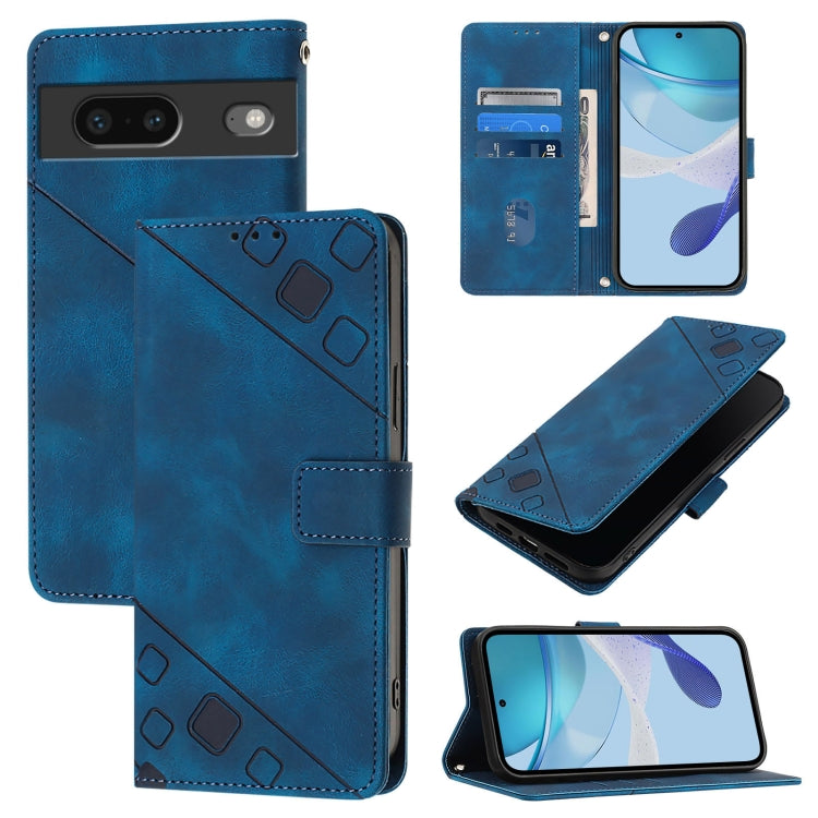 Skin-feel Embossed Leather Phone Case, For Google Pixel 8 Pro, For Google Pixel 8, For Google Pixel 7a, For Google Pixel 7 Pro 5G, For Google Pixel 7 5G, For Google Pixel 6a, For Google Pixel 6 Pro, For Google Pixel 6